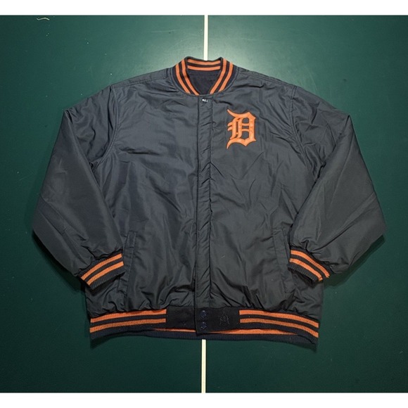 Vintage JH Design Detroit Tigers Reversible Wool Bomber‎ Jacket Men's 2XL XXL - Picture 3 of 16